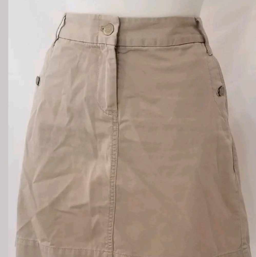 J Crew Womens Classic Twill Chino Khaki Mini Skirt